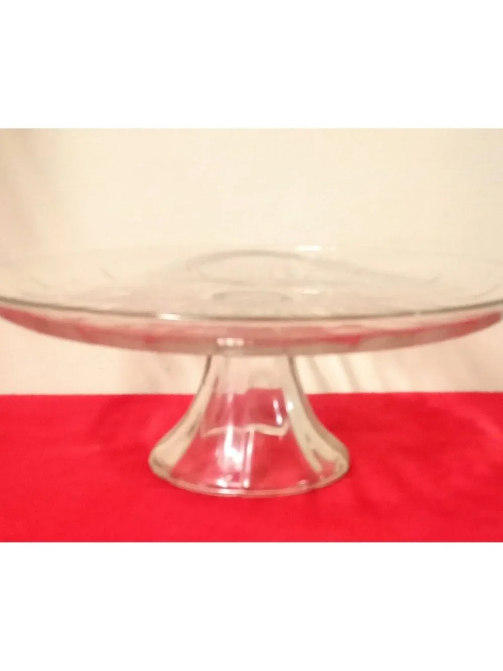 Vintage Anchor Hocking Canfield Starburst Domed Cake Stand with Pedestal